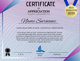 You can use it for different occasions. Certificate Of Appreciation Template Postermywall