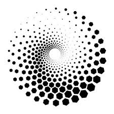 Black And White Shapes Art Abstract Black And White Geometric Pattern With Hexagons Spiral Like Spotted Tunnel Geometric Shapes Art Geometric Pattern Design Abstract Geometric Pattern