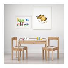 Latt Children S Table With 2 Chairs White Pine Ikea Ireland Ikea Childrens Table Childrens Table Kids Table And Chairs