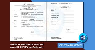 Bahwa untuk kelancaran pelaksanaan raharja career semester genap 2012/2013, maka dipandang perlu menetapkan susunan panitia raharja career semester genap 2012/2013. Download Contoh Sk Panitia Ppdb 2019 2020 Untuk Sd Smp Sma Dan Sederajat Dokumen Berkas Edukasi