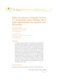 Todos / todos y todas todxs. Pdf Roles De Genero Y Lenguaje Inclusivo Propuestas Para Trabajar En El Aula Universitaria Los Cuentos Tradicionales