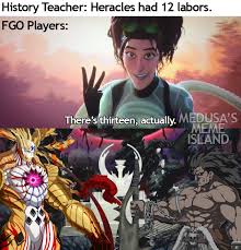 Chaldea sends its last master to tackle the singularities. Heracle S Last Labor Medusa S Meme Island Facebook