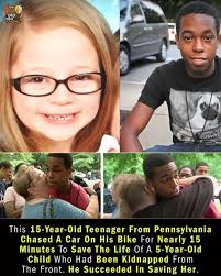 15-year-old Temar Boggs from Lancaster, Pennsylvania, is hailed as a hero  after rescuing 5-year-old Jocelyn Rojas from a kidnapper. He and his  friends spotted a suspicious car while searching