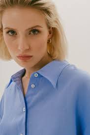 Linen shirt Maya, blue Monika Kamińska