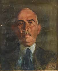 Victor Levy-Portre, İmzalı, Tuval üzerine yağlıboya, 41 x 33 cm (Yüzeyde  çatlaklar var