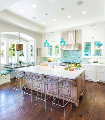 Turquoise Backsplash Ideas Coastal Kitchen Design Beach House Kitchens Kitchen Decor