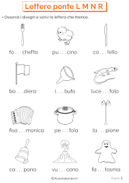 Una scheda con la separazione sillabe/consonante ponte e schede didattiche sulla divisione in sillabe in pdf. Lettere Ponte L M N R Schede Didattiche Per La Scuola Primaria Pianetabambini It