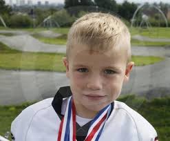 25439164-Harrison Bell age 6 has just been crowned the Scottish Number 1 as  well as the Scottish age 6 & Under BMX champion. Harrison is pictured at  the Western Titans BMX track at Onslow road, Clyde