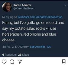 Karen's potato salad with raisins. Amanda Seales On Twitter Keep It Karen
