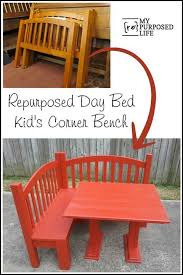 Corner Table Bench For The Kids Banquette My Repurposed Life Rescue Re Imagine Repeat Furniture Makeover Repurposed Furniture Diy Furniture