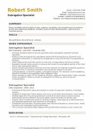 May 16, 2019 · subrogation clause. Subrogation Specialist Resume Samples Qwikresume