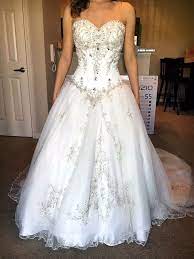 Strapless A Line Wedding Dress With Bling From Darius Bridal Bling Wedding Dress Modest Wedding Dresses Wedding Dresses Unique