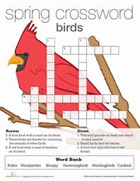 Spring Crossword Worksheet Education Com English Worksheets For Kids Kids Crossword Puzzles Language Arts Worksheets