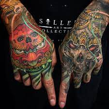 By dubuddha november 13, 2015. Foo Dog And Kapala Double Hand Tattoo Wt Tattoo Done Chronicink Workproud Wearproud Foo Dog Tattoo Japanese Hand Tattoos Hand Tattoos