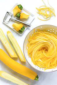 Garlic Butter Shrimp With Yellow Squash Noodles Dish By Dish Recipe Recipes Yellow Squash Recipes Summer Squash Recipes