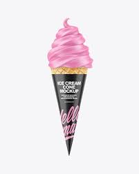 Ice Cream Cone Mockup In Packaging Mockups On Yellow Images Object Mockups