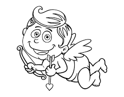 These alphabet coloring sheets will help little ones identify uppercase and lowercase versions of each letter. Smiling Cupid Coloring Page Coloringcrew Com