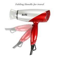 Berta 1875w Folding Hair Dryer Dual Voltage Blow Dryer Negative Ions Travel Dryer With 2 Heat 2 Speed Setting R Travel Hair Dryer Hair Dryer Travel Hairstyles