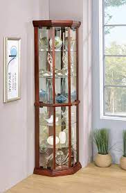 Product title acme furniture addy curio cabinet, cherry average rating: 3393 Darby Home Co Corner Curio Cherry Finish Wood Curio Cabinet