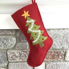 Handmade Wool Felt Christmas Stocking Celebrate With A Etsy Felt Christmas Stockings Diy Felt Christmas Stockings Christmas Stockings Diy