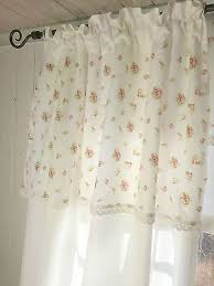 Lillabelle Lena Rosen Weiss Landhaus Gardine Vorhang 100x240 2 St Shabby Curtain Landhaus Gardinen Gardinen Vorhange Gardinen