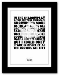 Nvidia's geforce shadowplay makes it super easy to record game play on your desktop. Joy Division Shadowplay Lyric Typography Poster Art Print A1 A2 A3 Or A4 Ebay