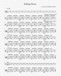 Welcome to the world's largest index / marketplace for drum transcriptions! Falling Down Lil Peep Drums Sheet Hd Png Download 850x1100 6818874 Pngfind