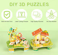 Amazon.com: LOMIMOS 3D Cartoon Puzzles for Kids，6 House ...