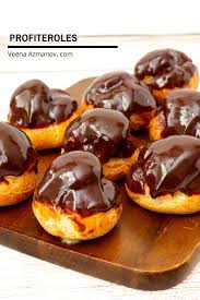 These Classic French Dessert Profiteroles Are Made With Choux Pastry That Are Light As Air And Filled With Van In 2020 Homemade Profiteroles Profiteroles Recipe Pastry