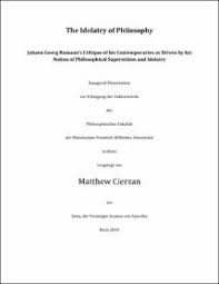 The process of making it. The Idolatry Of Philosophy Johann Georg Hamann S Critique Of His Contemporaries As Driven By His Notion Of Philosophical Sup
