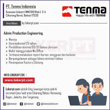 Maybe you would like to learn more about one of these? Loker Pabrik Lowongan Kerja Pt Tenma Indonesia Via Facebook