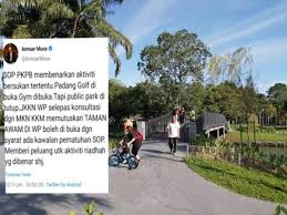 Bagaimanapun, aktiviti secara individu masih dibenarkan di taman awam dan rekreasi untuk aktiviti sukan seperti yang dibenarkan di bawah sop dikeluarkan pada 27 april sebelum ini. Taman Rekreasi Sinar Harian