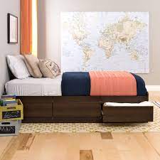 It's also easy to get into the practical design of this platform storage bed combines extra deep drawers for plenty of storage space with a slat support system, eliminating the. Twin Xl Mate S Platform Storage Bed With 3 Drawers Brylane Home