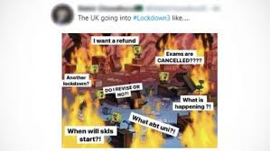 We sigh, dust off and sanitise our hands, and begin pushing that boulder uphill once more. Lockdown 3 In Uk Sparks Funny Memes And Jokes Not Again Students Flood Twitter With Hilarious Reactions After Schools Remain Shut Exams Get Cancelled Latestly
