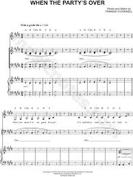 C# and db), because they can be played as soon as you know a certain major scale, you can easier grasp the chords in the same key. Billie Eilish When The Party S Over Sheet Music In C Minor Download Print Piano Music With Letters Sheet Music Clarinet Music