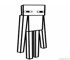 How to draw a minecraft creeper cute and easy. Minecraft Enderman Coloring Pages For Kids Coloring4free Coloring4free Com