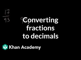 Rewriting Tricky Fractions To Decimals Video Khan Academy