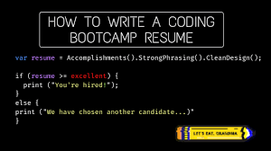 coding bootcamp resume example: write
