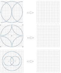 Auf den karteikarten sehen die schüler muster, welche mit zirkel und/oder geodreieck nachgezeichnet werden sollen. Kreise Zeichnen