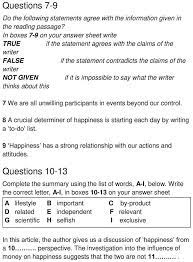 If you want to be considered for an interview then just hit the contact button at the top of the page and. What Makes Us Happy Ielts Reading Answers Ieltsmaterial Com