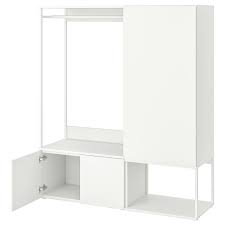Wardrobes home furniture diy ikea white colour dombas large. Platsa Wardrobe With 3 Doors White Fonnes White Ikea