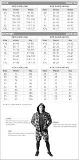 Size Chart Cheetah Sports