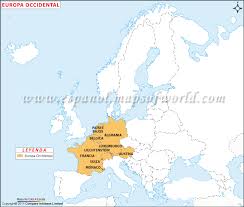 Situado en europa, con zonas como holanda, y cuya capital es amsterdam. Mapa De Europa Occidental Mapa Europa Occidental