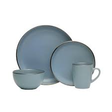 In 1811, george falsgraff, a potter and farmer by trade, immigrated to america, establishing a farm and pottery on 21 acres of land near york, pennsylvania. Pfaltzgraff Hadlee 16 Piece Casual Blue Stoneware Dinnerware Set Set For 4 5256017 The Home Depot