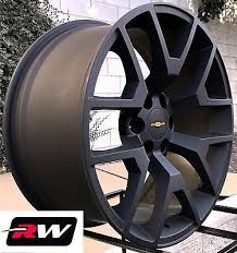 Black 6 Lug Chevy Wheels Chevy Avalanche Wheels 24 Inch Matte Black 24x10 Rims Gmc Sierra 1500 2014 2015 Gmc Trucks Chevy Avalanche Chevy Trucks