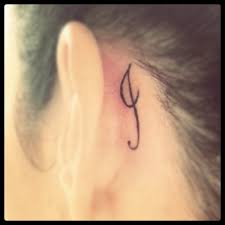 2 butterfly tattoo behind ear; 50 Amazing J Letter Tattoo Designs And Ideas Body Art Guru