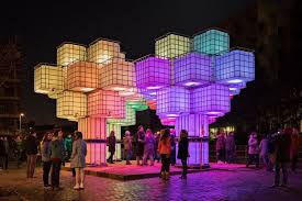 10 Light Installations Seen At The Lichtfestival 2018 Light Installation Street Light Fire Tornado