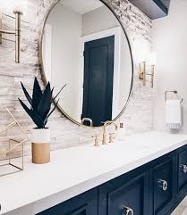 Tadding a large mirror instantly double the light and visual depth in a small room, making the space appear larger. Pin On Bathrooms