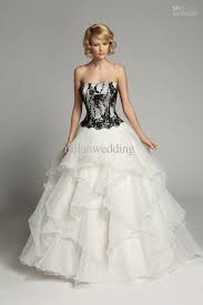 Black And White Wedding Dress Wedding Dress Organza Black Wedding Dresses Black White Wedding Dress