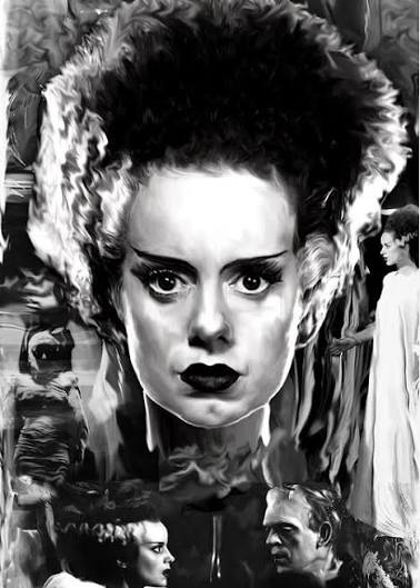 The Bride of Frankenstein Greeting Card by Xenomorphic Press